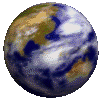 A wildly spinning earth against a
dark starry universe